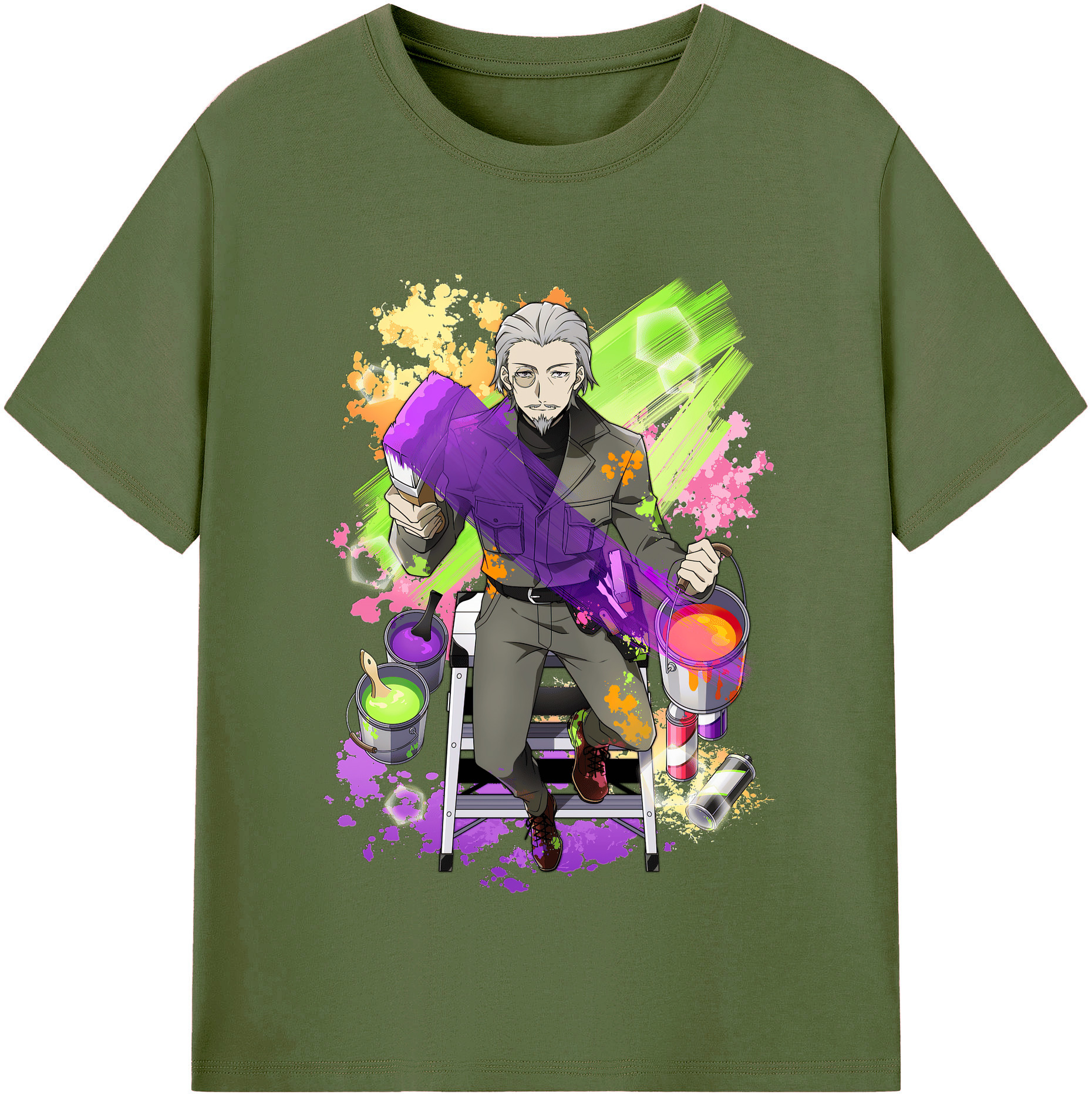 （画像用） 文豪ストレイドッグス Bungo Stray Dogs 綿100％半袖Tシャツ（フロントプリント）